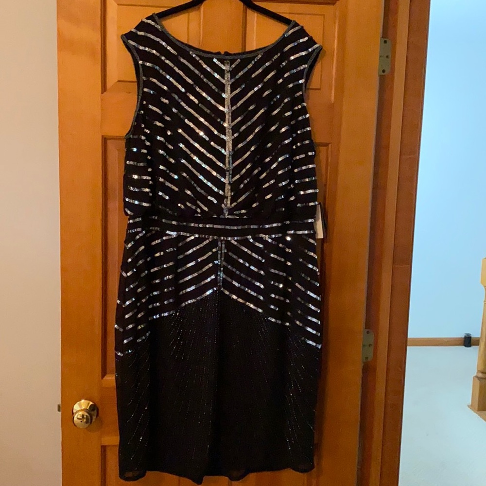 Beaded black cocktail dress